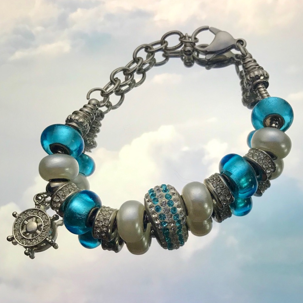 ocean/tropical charm bracelet